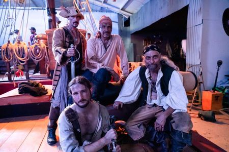 Bullet Valmont, Louie Lambie, Steve Luchsinger, and Ed Gage in Timecrafters: The Treasure of Pirate's Cove (2020)