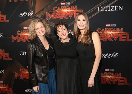 Meg LeFauve, Nicole Perlman, and Geneva Robertson-Dworet at an event for Captain Marvel (2019)