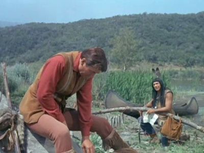 Ed Ames and Fess Parker in Daniel Boone (1964)