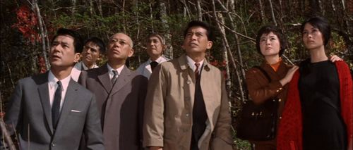 Yuriko Hoshi, Hiroshi Koizumi, Yôsuke Natsuki, Takashi Shimura, and Akiko Wakabayashi in Ghidorah, the Three-Headed Mons