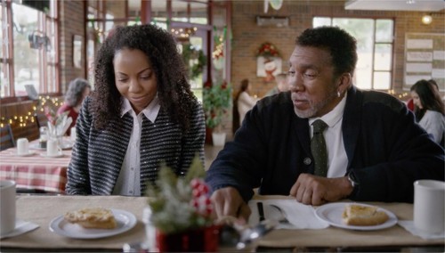 Still of Sashani Nichole and Stan Shaw in A Christmas Winter Song