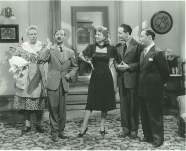 Connie Gilchrist, Ann Sothern, Harry Wiere, Herbert Wiere, and Sylvester Wiere in Swing Shift Maisie (1943)