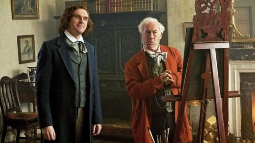 Simon Callow and Dan Stevens in The Man Who Invented Christmas (2017)