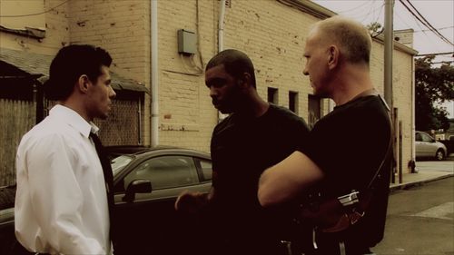 Miller (Chris Corulla Jr.),Stokes (Andre' Joseph),and Talbot (Drew Henriksen) prepping up for a bust.