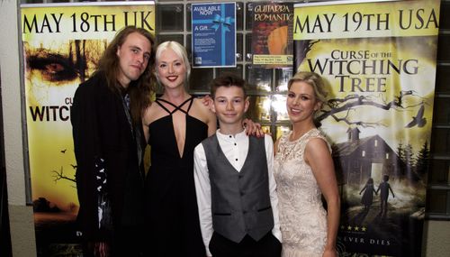 Writer, Producer & Director James Crow with The Thorson horror family, Lucy Clarvis, Lawrence Weller & Sarah Rose Denton