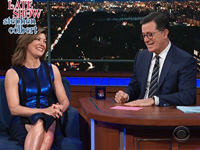 Stephen Colbert and Norah O'Donnell in The Late Show with Stephen Colbert (2015)