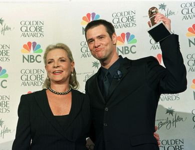 Lauren Bacall and Jim Carrey at an event for The Truman Show (1998)