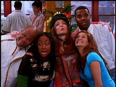 Amy Yasbeck, Raven-Symoné, Rondell Sheridan, and Anneliese van der Pol in That's So Raven (2003)