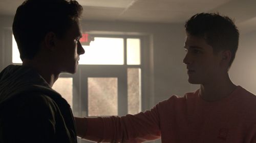 Cody Christian and Michael Johnston in Teen Wolf (2011)