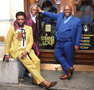 Andre Dé Shields, Antwayn Hopper and Michael R. Jackson (author) at the Opening of 
