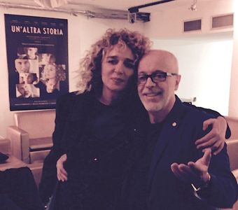 Shooting a short movie with the lovely Valeria Golino...
