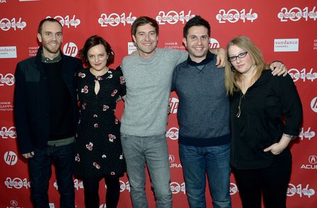 Elisabeth Moss, Mark Duplass, Justin Lader, Charlie McDowell, and Mel Eslyn at an event for The One I Love (2014)