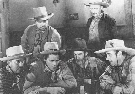 Al Bridge, James Ellison, George 'Gabby' Hayes, Al Hill, Jim Mason, and John Merton in Call of the Prairie (1936)