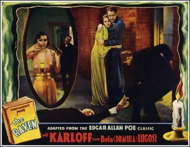 Boris Karloff, Bela Lugosi, Lester Matthews, and Irene Ware in The Raven (1935)