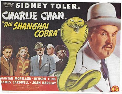 Joan Barclay, James Cardwell, George Chandler, Benson Fong, Mantan Moreland, and Sidney Toler in The Shanghai Cobra (194