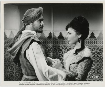 Ronald Lewis and Katherine Woodville in The Brigand of Kandahar (1965)