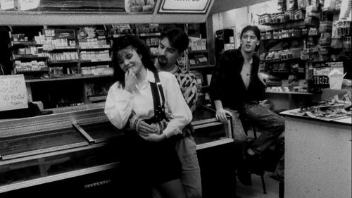 Jeff Anderson, Brian O'Halloran, and Lisa Spoonauer in Clerks (1994)
