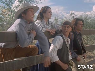 Travis Fine, Sue-Ann Leeds, Ty Miller, and Gregg Rainwater in The Young Riders (1989)