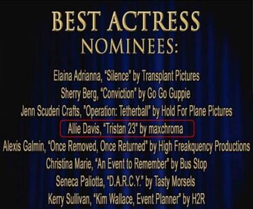 Allie Davis receives Best Actress nomination for the 48 Hour Film Festival LA