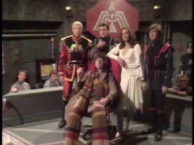 Tom Baker, Mary Tamm, and John Woodvine in Doctor Who (1963)