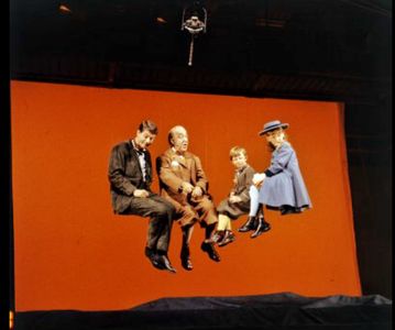 Dick Van Dyke, Karen Dotrice, Matthew Garber, and Ed Wynn in Mary Poppins (1964)