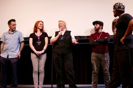 Windy Marshall, Dustin Roller, Sterling Anno, and Susan Davis at an event for The Highway (2016)