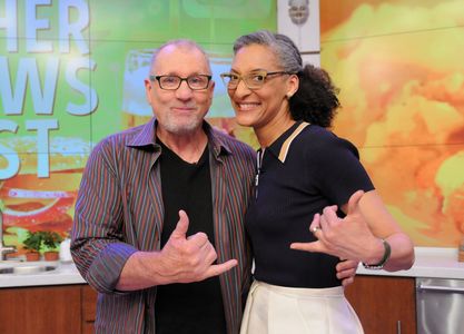 Ed O'Neill and Carla Hall at an event for The Chew (2011)