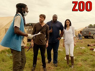 Joanne Kelly, Nonso Anozie, James Wolk, and Rema Kibayi in Zoo (2015)