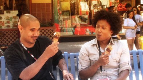 Richie (Jonah Deocampo) shows Justin (Phillip Jeanmarie) his love for sundae cones in this winning short, BEING REEL (20