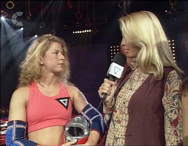 Ulrika Jonsson and Jo Neath in Gladiators (1992)