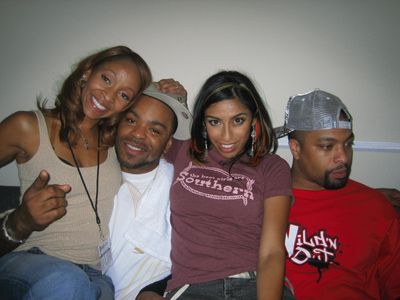 Talk of going green in the greenroom on the set of Wild N Out (L-R) Nyima Funk, Method Man, Rasika Mathur, DeRay Davis