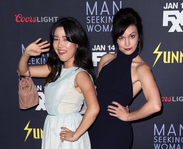 Britt Lower and Maya Erskine at an event for Man Seeking Woman (2015)