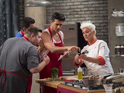 Anne Burrell, Asaf Goren, and Spencer Nick in Worst Cooks in America (2010)