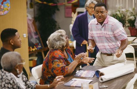 Will Smith, Alfonso Ribeiro, Loretta Jean, and Jeri Gray in The Fresh Prince of Bel-Air (1990)
