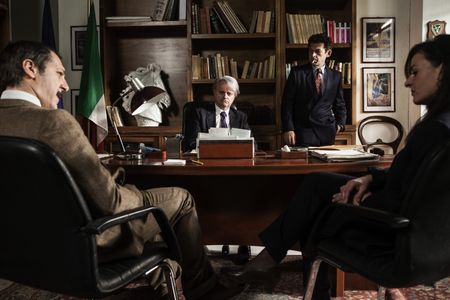 Antonino Bruschetta, Marcello Mazzarella, Manuela Lo Sicco, and Michele Franco in The State-Mafia Pact (2014)