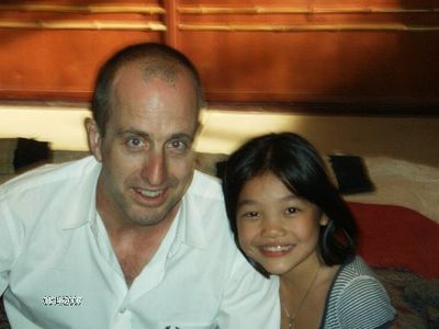 Kylie with director, James McTeigue, on the set of Ninja Assassin.