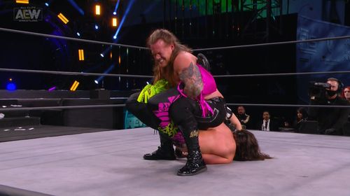 Chris Jericho and Nick Massie in All Elite Wrestling: Revolution (2021)