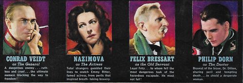 Felix Bressart, Philip Dorn, Alla Nazimova, and Conrad Veidt in Escape (1940)