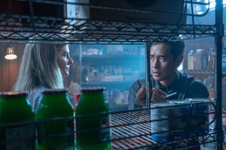 Raymond Lee and Caitlin Bassett in Quantum Leap (2022)