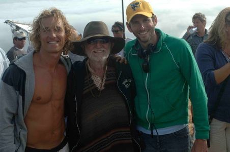 Matthew McConaughey, Willie Nelson, and S.R. Bindler in Surfer, Dude (2008)