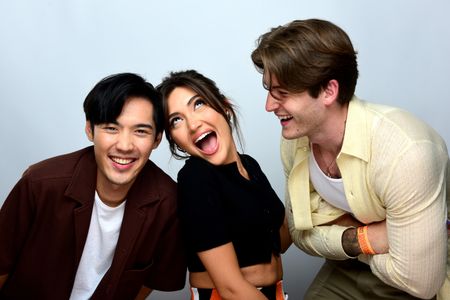 Kieron Moore, Daniela Nieves, and André Dae Kim at an event for Vampire Academy (2022)