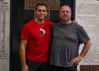 Adrian Paul and Matthew Allen at the Ohio Sword Experience 2022
