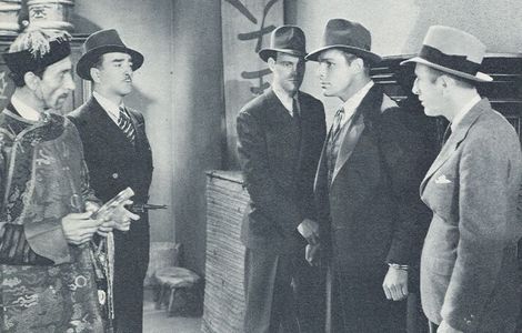 Buster Crabbe, Cyril Delevanti, Wheeler Oakman, James Sheridan, and Tom Steele in Red Barry (1938)