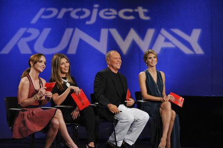 Christina Ricci, Heidi Klum, Nina Garcia, and Michael Kors in Project Runway (2004)