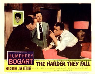 Humphrey Bogart, Rod Steiger, and Nehemiah Persoff in The Harder They Fall (1956)