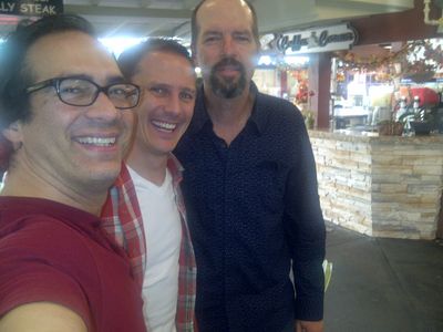 My Best Friends Heath Hyche and Jim Hanna at Farmers Market on Fairfax in Hollywood