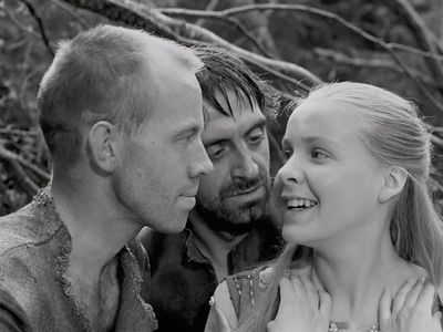 Axel Düberg, Tor Isedal, and Birgitta Pettersson in The Virgin Spring (1960)