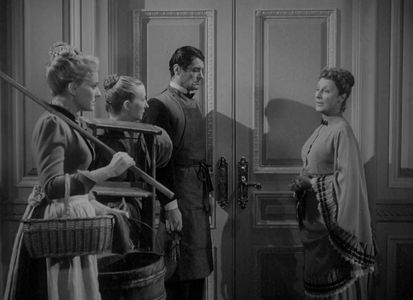 Judith Anderson, Paulette Goddard, Francis Lederer, and Irene Ryan in The Diary of a Chambermaid (1946)