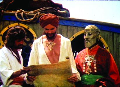 John Phillip Law, Martin Shaw, and Douglas Wilmer in The Golden Voyage of Sinbad (1973)