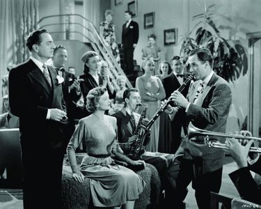 Myrna Loy, William Powell, James Conaty, Bess Flowers, Amzie Strickland, and Keenan Wynn in Song of the Thin Man (1947)